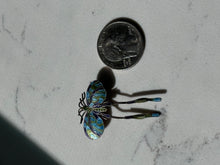 Load image into Gallery viewer, Vintage Butterfly Enamel Sterling Silver Brooch
