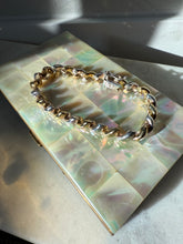 Load image into Gallery viewer, Disco Two-Tone Croissant San Marco Gold Vermeil Sterling Bracelet 7.5”
