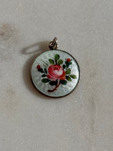 Load image into Gallery viewer, Vintage Floral Enamel Sterling Silver Charm
