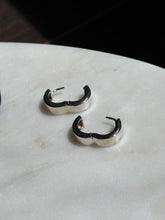 Load image into Gallery viewer, Sterling Silver Rhodium Plated Clicker Hoops
