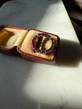 Load image into Gallery viewer, Synthetic Ruby Sterling Silver Infinity Band Ring Size 8.5
