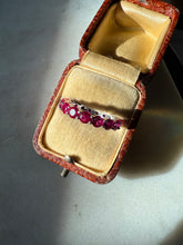 Load image into Gallery viewer, Synthetic Ruby Sterling Silver Infinity Band Ring Size 8.5
