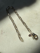 Load image into Gallery viewer, Italian Paperclip Link Sterling Silver Bracelet 7.5”
