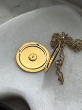 Load image into Gallery viewer, Antique 1/20 12k Gold Fill Starburst Locket Necklace 18”
