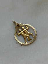 Load image into Gallery viewer, Italian Vintage Gemini 8k Yellow Gold Pendant

