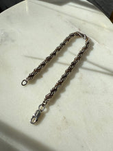 Load image into Gallery viewer, Sterling Silver &amp; 14k Gold Rope Bracelet 7”
