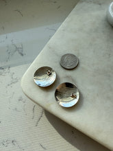 Load image into Gallery viewer, Vintage Herbert Begay Sterling &amp; 14k Gold Disc Earrings
