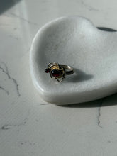 Load image into Gallery viewer, Vintage Garnet Sterling Silver Ring Size 6.25
