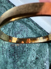 Load image into Gallery viewer, Trifari Vintage Gold Plated Bangle Bracelet 7.25”

