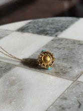 Load image into Gallery viewer, Vintage 14k Gold Turquoise Vial Charm
