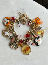 Load image into Gallery viewer, Lunch at The Ritz "A Cat's Life" Charm Bracelet 7.75”
