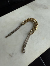 Load image into Gallery viewer, Two-Toned Sterling Silver Chunky Figaro Bracelet 7”
