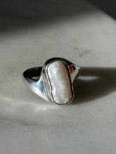Load image into Gallery viewer, Vintage Pearl Sterling Silver Ring Size 7
