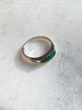 Load image into Gallery viewer, Green Crushed Turquoise Sterling Silver Ring Size 8.25
