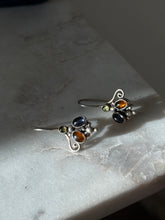 Load image into Gallery viewer, Vintage Sterling Silver Cabochon Earrings
