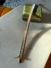 Load image into Gallery viewer, Gold Vermeil CZ Tennis Bracelet 8”
