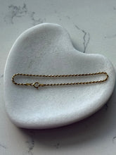 Load image into Gallery viewer, Italian Dainty Gold Vermeil Rope Bracelet 7.5”
