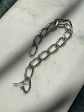 Load image into Gallery viewer, Chunky Vintage Sterling Silver Bracelet 8”
