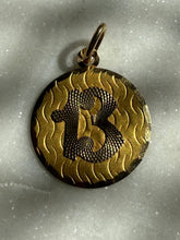 Load image into Gallery viewer, Vintage 18k Yellow Gold Number ‘13’ Disc Pendant
