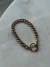 Load image into Gallery viewer, Gold Fill Etched Cuban Curb Link Bracelet w/ Large Spring Ring 7.5”
