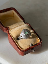 Load image into Gallery viewer, Vintage Emerald Sterling Silver Ring Size 6.75
