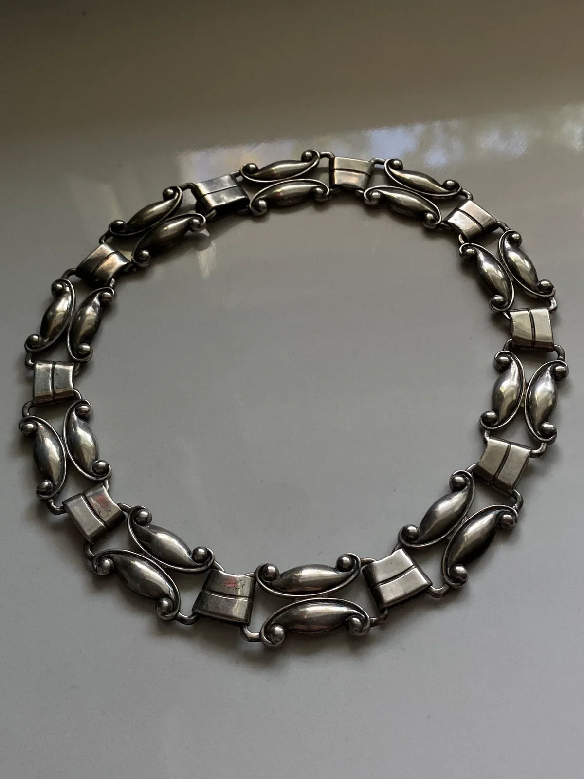 Danecraft Sterling Silver Collar Necklace 14.5”