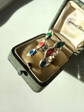 Load image into Gallery viewer, Enamel Evil Eye Sterling Silver Ring Size 5
