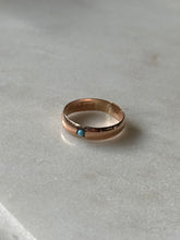 Load image into Gallery viewer, Antique Turquoise 14k Gold Midi Ring Size 2.5

