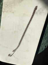 Load image into Gallery viewer, Vintage Red Gemstone Sterling Silver Tennis Bracelet 6.75”
