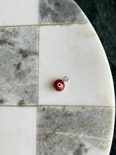 Load image into Gallery viewer, Red Evil Eye Sterling Silver Charm
