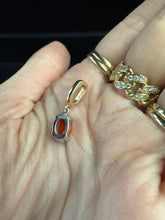 Load image into Gallery viewer, Fire Opal Two-Tone 14k Gold Pendant
