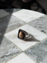 Load image into Gallery viewer, Vintage Agate Sterling Silver Ring Size 6.75
