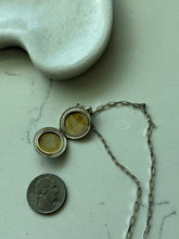 Load image into Gallery viewer, Vintage Enamel Floral Sterling Silver Locket Necklace
