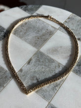 Load image into Gallery viewer, Italian Gold Vermeil V Necklace 15.5”
