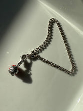 Load image into Gallery viewer, Red Rose Sterling Silver Bracelet 6.5”
