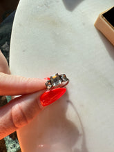 Load image into Gallery viewer, Paste Stone Sterling Silver Ring Size 5.75
