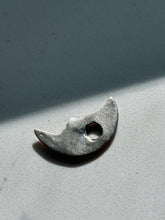 Load image into Gallery viewer, Flat Back Crescent Moon Sterling Pendant
