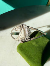 Load image into Gallery viewer, Vintage Horse Sterling Silver Cuff Bracelet 6.75”
