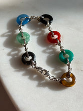 Load image into Gallery viewer, Vintage Donut Link Sterling Silver Bracelet 7”
