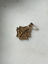 Load image into Gallery viewer, Vintage 10k Gold Clover Good Luck Pendant
