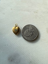 Load image into Gallery viewer, Victorian 14k Yellow Gold Starburst Set Persian Turquoise Heart Charm
