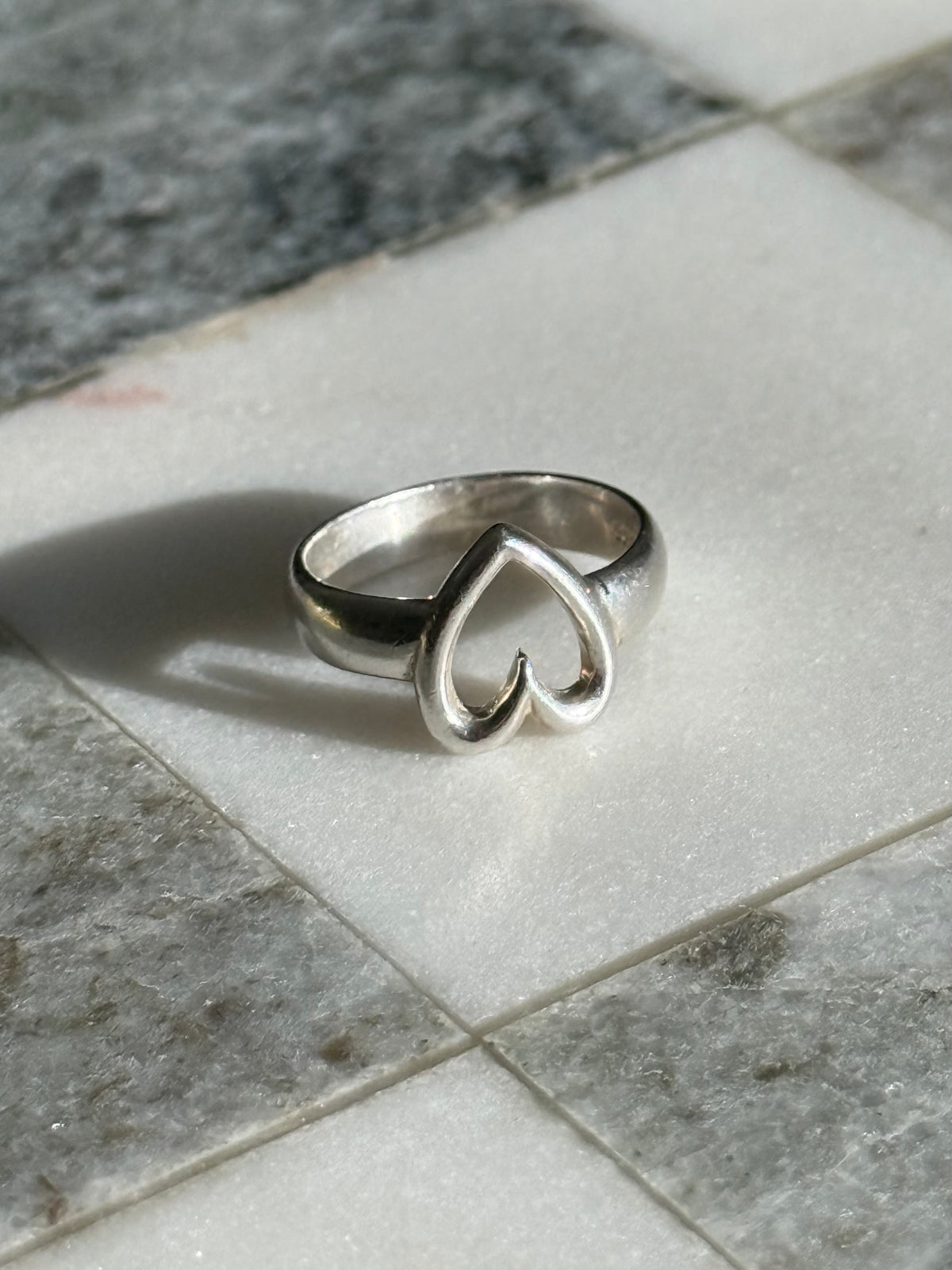 Vintage Fiorucci Sterling Heart Ring Size 5.25