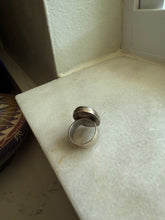 Load image into Gallery viewer, Sterling Pink Rose Tile Ring Size 6
