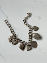 Load image into Gallery viewer, Antique Sterling Sweetheart Charm Bracelet
