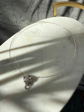 Load image into Gallery viewer, Iced Panther Torque Sterling Silver Necklace 17”

