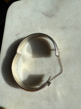 Load image into Gallery viewer, Vintage Etched Sterling Silver Bangle Bracelet
