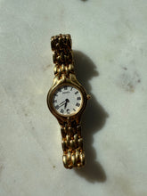 Load image into Gallery viewer, Seiko White Face Gold Tone Watch 6.5”
