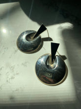 Load image into Gallery viewer, Mexico Black Onyx Sterling Silver Statement Earrings
