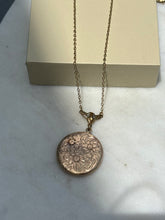 Load image into Gallery viewer, Antique Floral Locket Gold Fill Necklace 19.25”
