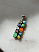 Load image into Gallery viewer, Multicolor Swirl Sterling Silver Pendant
